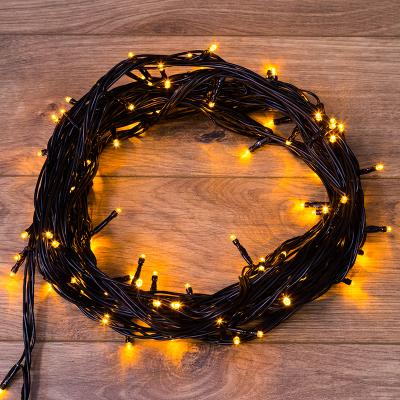 Cветодиодная нить управляемая NEON-NIGHT 10м ОРАНЖЕВЫЙ черный ПВХ IP65 динамика 230В