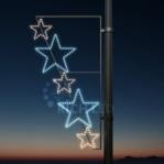 Светодиодная уличная консоль Каскад звезд Rich LED розовый и белый RL-KN-083PW
