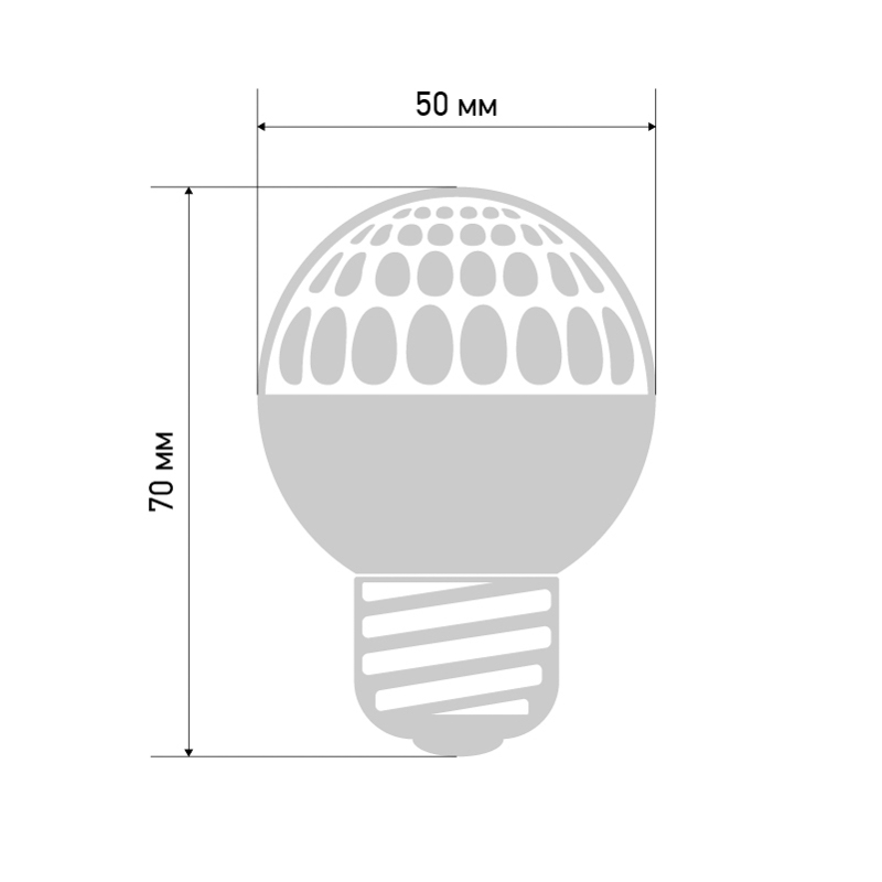 Качественная картинка Лампа светодиодная, диаметр 50мм, E27, 9 LED, 1Вт, КРАСНЫЙ, прозрачная колба, 230В NEON-NIGHT