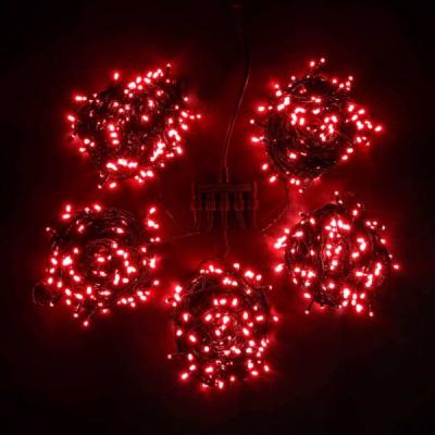 Комплект гирлянды Laitcom 100м., 5x20м, 1000 LED, IP54, 24V, черн. пр. ПВХ, красный с мерцанием