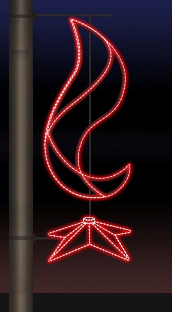 Качественная картинка Светодиодные уличные консоли ко Дню победы Rich LED. Тип 9-2 красный RL-KN-9-2-R