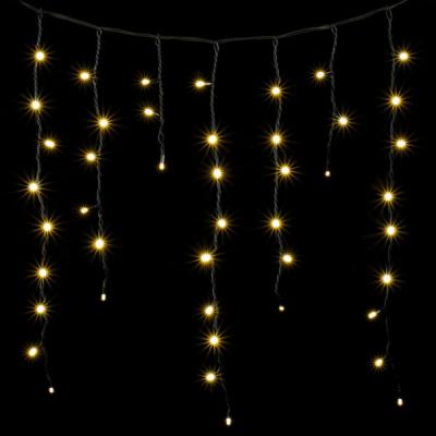 Светодиодная бахрома с колпачком Laitcom 3,2x0,9м, 180 LED, IP65, черн.провод ПВХ, т.белый