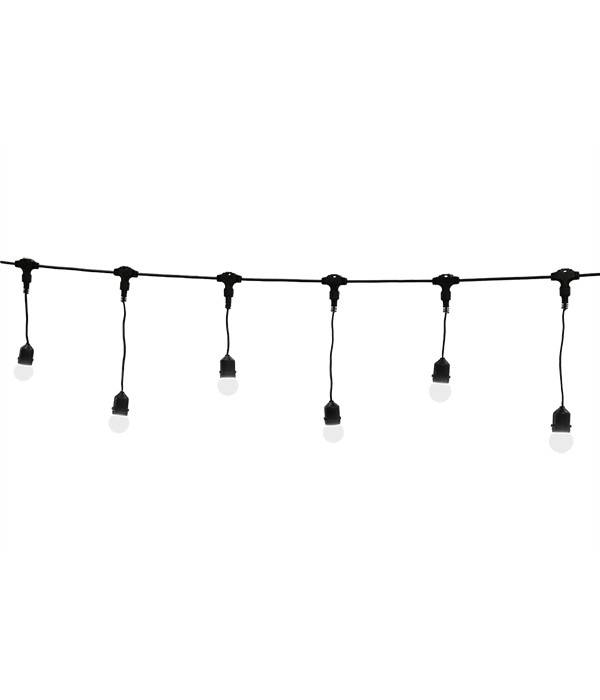 Качественная картинка 22-008 Светодиодная гирлянда Laitcom Unibelt двухжил.черн. провод, с шагом 40см (подвесы 10 и 20 см)