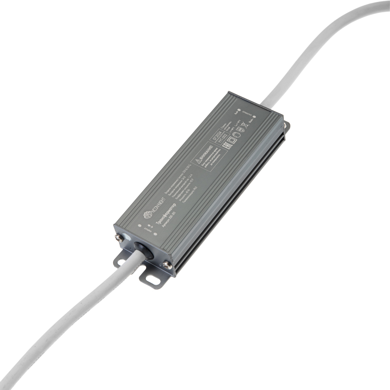 Качественная картинка Блок питания (трансформатор) для уличных гирлянд 24В, 40Вт, алюминиевый корпус, IP65 NEON-NIGHT