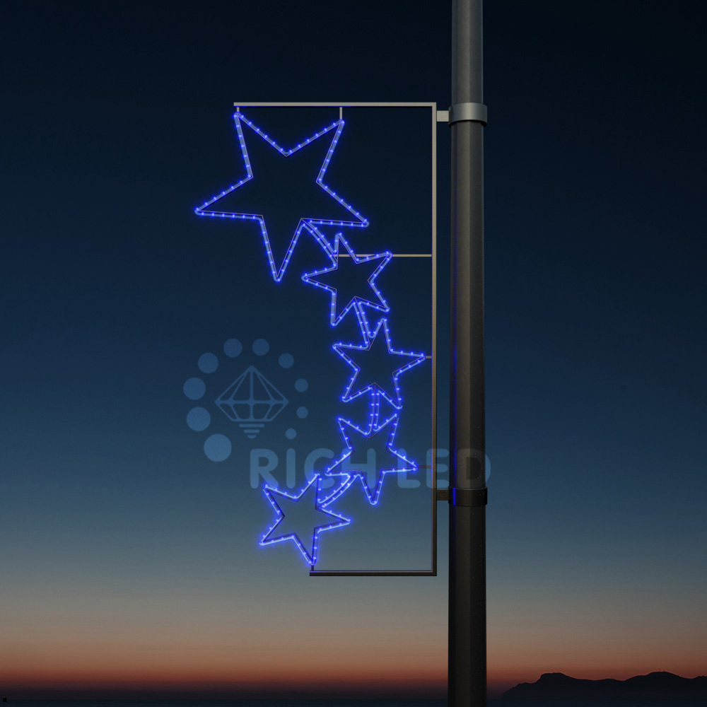 Качественная картинка Светодиодная консоль "Звезды 5" Синий