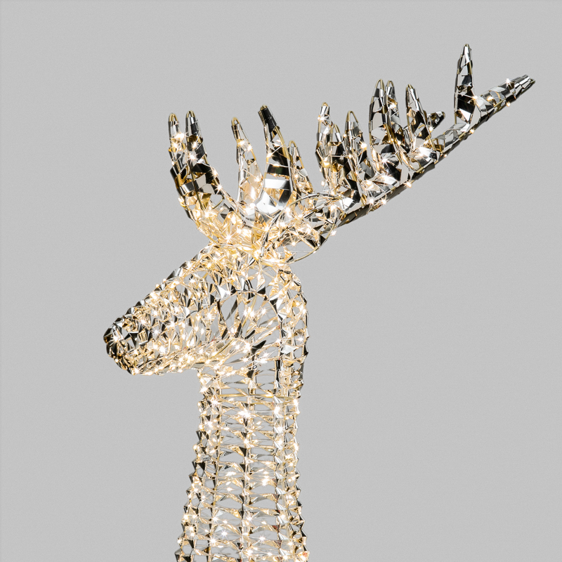 Качественная картинка Светодиодная фигура Олень 180см, цвет свечения теплый белый, IP44 NEON-NIGHT