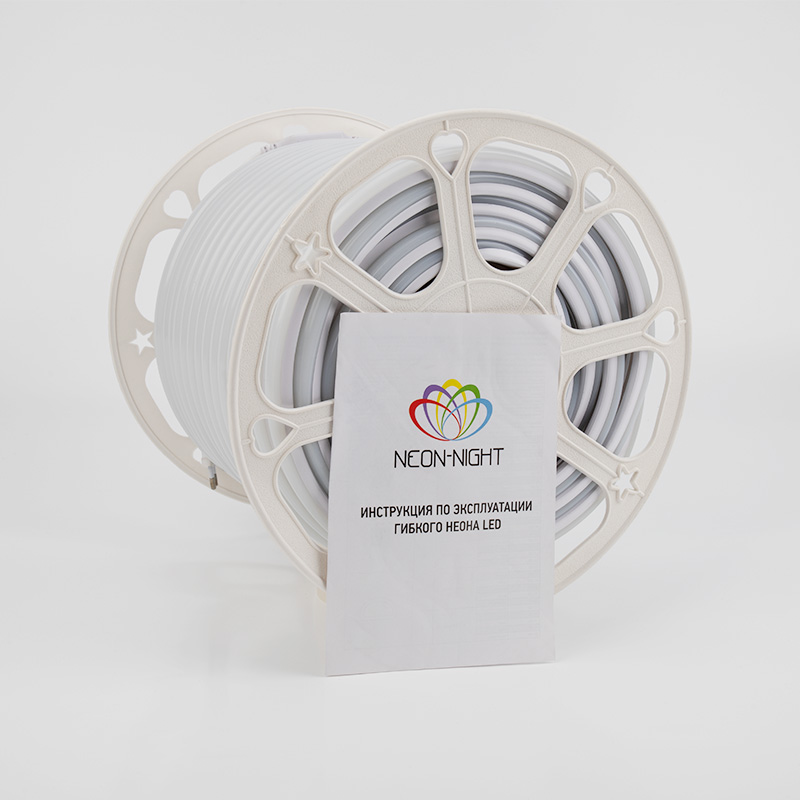 Качественная картинка Гибкий неон NEON-NIGHT 16х16мм форма D 144 LED/м ЖЕЛТЫЙ 230В бухта 50м