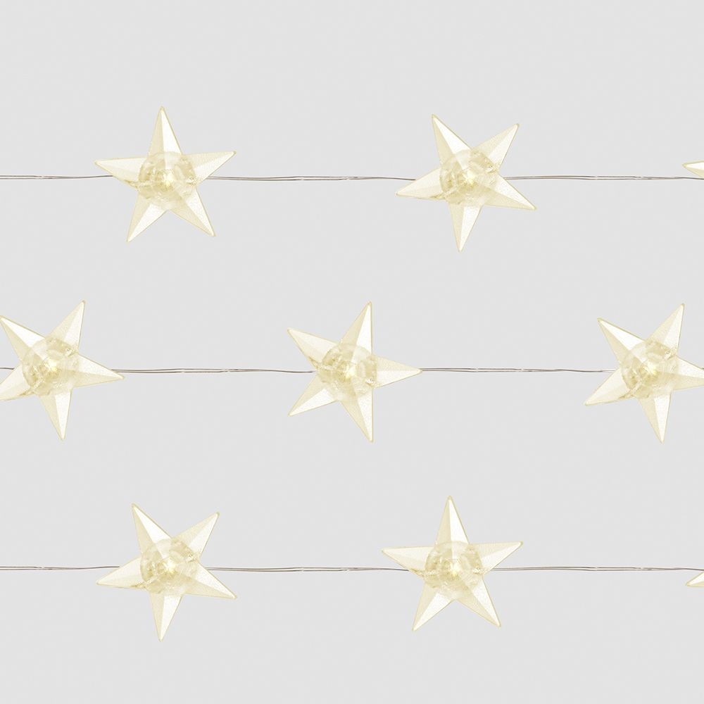 Качественная картинка Светодиодная гирлянда линейная Feron Звездочки USB 50LED 2700K, IP 20, 4,5м, CL572