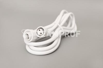 Удлинитель Teamprof 2 м, 2  pin, 2-х проводной, белый. Для: нитей 10 м, бахромы, занавесов Удлинитель Teamprof 2 м, 2  pin, 2-х проводной, белый. Для: нитей 10 м, бахромы, занавесов