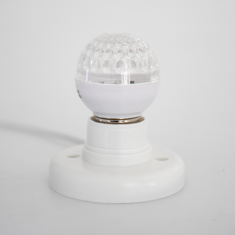 Качественная картинка Лампа светодиодная, диаметр 50мм, E27, 9 LED, 1Вт, ТЕПЛЫЙ БЕЛЫЙ, прозрачная колба, 230В NEON-NIGHT