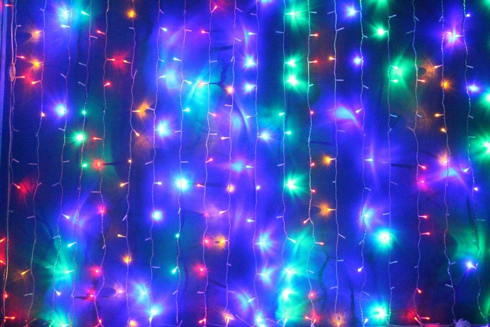 Качественная картинка Светодиодный занавес RGB Хамелеон Rich LED 1,5*2 м, 220 В, видеоэффекты