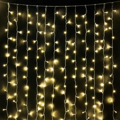 Светодиодный занавес Laitcom (без Т-коннектора), 2x2м, 400 LED, IP54, прозр. пр., тепл. белый Светодиодный занавес Laitcom (без Т-коннектора), 2x2м, 400 LED, IP54, прозр. пр., тепл. белый