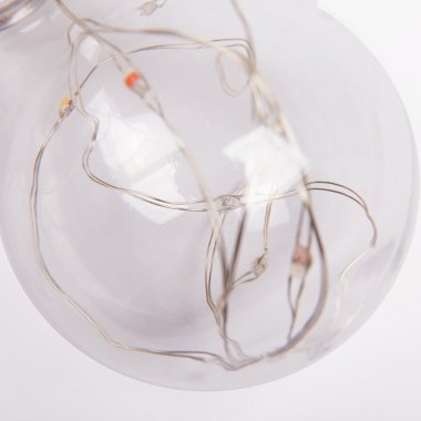 Качественная картинка Гирлянда светодиодная Ретро-лампы Neon-Night 3 м, прозрач. ПВХ, IP 20, 100 LED, белый, 3 х АА (нет)