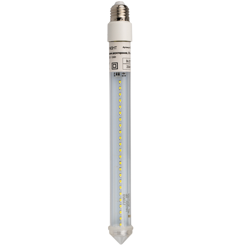 Качественная картинка Сосулька светодиодная E27 30см двухсторонняя 24x2 LED БЕЛЫЙ IP65 230В