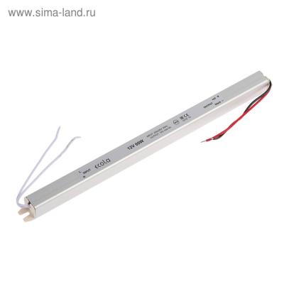 Узкий блок питания Ecola для светодиодной ленты 12 В, 60 Вт, IP20