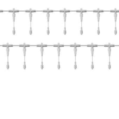 Разветвитель-шина для уличных гирлянд, 1 вход, 20 выходов, 200см, шаг 10см, белый ПВХ NEON-NIGHT