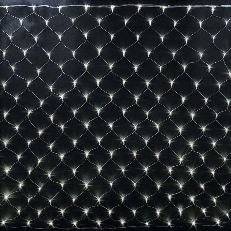 Качественная картинка Светодиодная сетка RichLed 2*4 м, 220 В, 8 режимов свечения, теплый белый