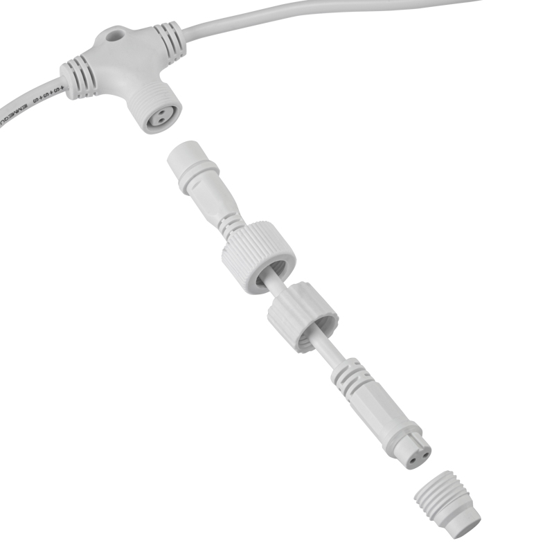 Качественная картинка Разветвитель-шина для уличных гирлянд, 1 вход, 5 выходов, 250см, шаг 50см, белый ПВХ NEON-NIGHT