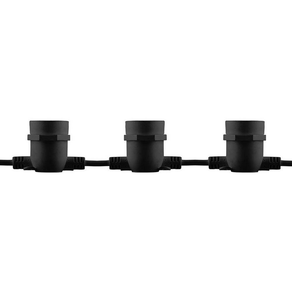 Качественная картинка Гирлянда "Белт-лайт" Feron CL50-13, 230V  20 E27 черный, шаг 50cm, IP 65, 13м (3м шнур)