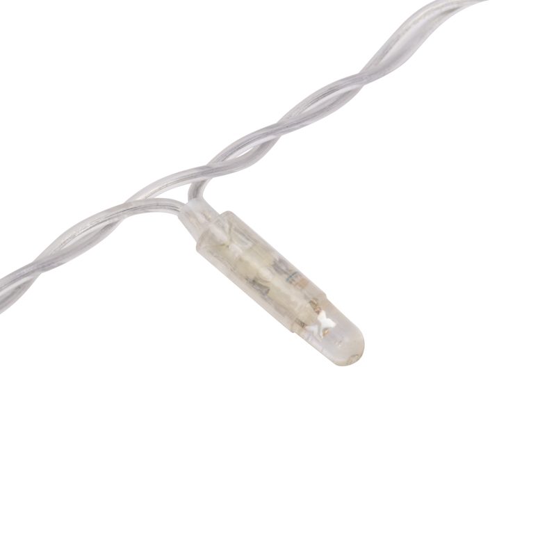 Качественная картинка Светодиодный занавес NEON-NIGHT 2х3м ТЕПЛЫЙ БЕЛЫЙ, прозрачный ПВХ, IP65, мерцание, 230В