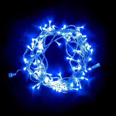 Светодиодная нить Laitcom, 10 м, 100 LED, IP54, прозр.провод, мерцание белого диода, синий