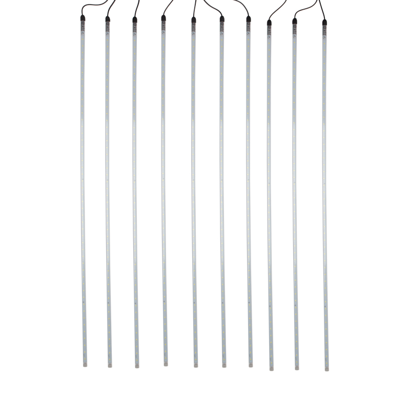 Качественная картинка Тающие сосульки NEON-NIGHT 10 шт. х 100см, шаг 100см, БЕЛЫЙ, черный каучук, IP65, 24В