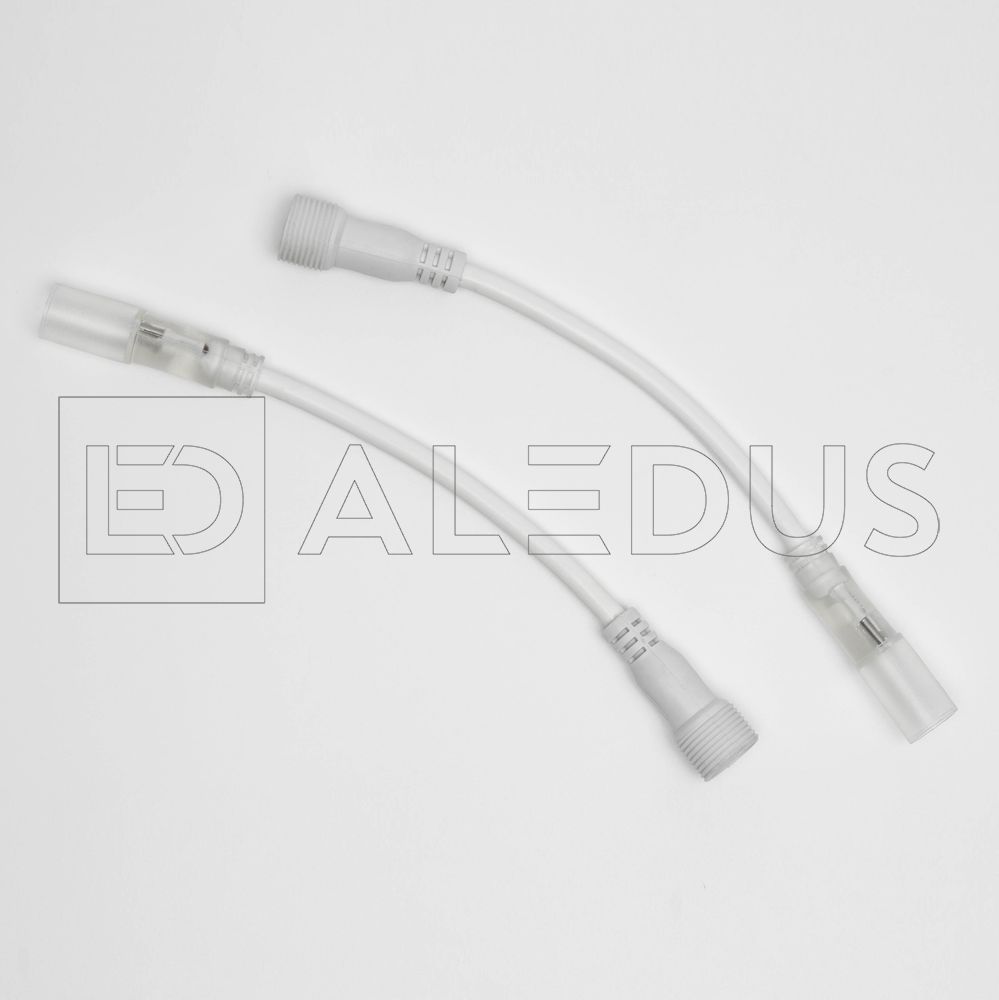 Качественная картинка Соединитель ALEDUS дюралайт-нить, белый, 2Pin