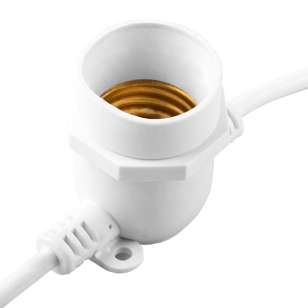 Качественная картинка Гирлянда "Белт-лайт" Feron, 230V, 10 E27, белый, шаг 50cm, IP 65, 8м (3м сетевой шнур) CL50-8