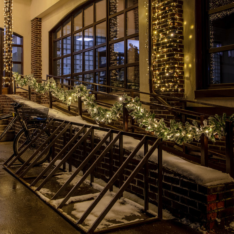 Качественная картинка Гирлянда еловая заснеженная 2,7м, диаметр 26см, ПВХ NEON-NIGHT