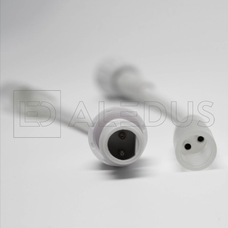 Качественная картинка Соединитель ALEDUS нить-дюралайт, белый, 2Pin