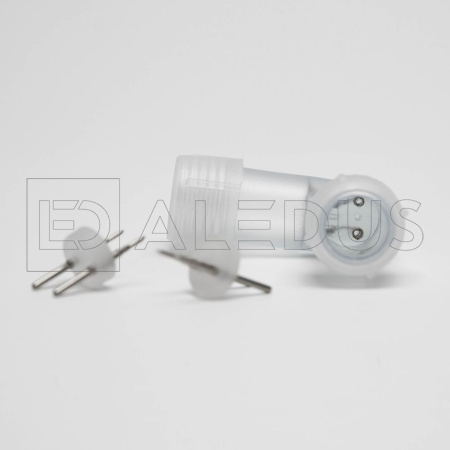 Качественная картинка L-образный соединитель ALEDUS для 2-х проводного дюралайта
