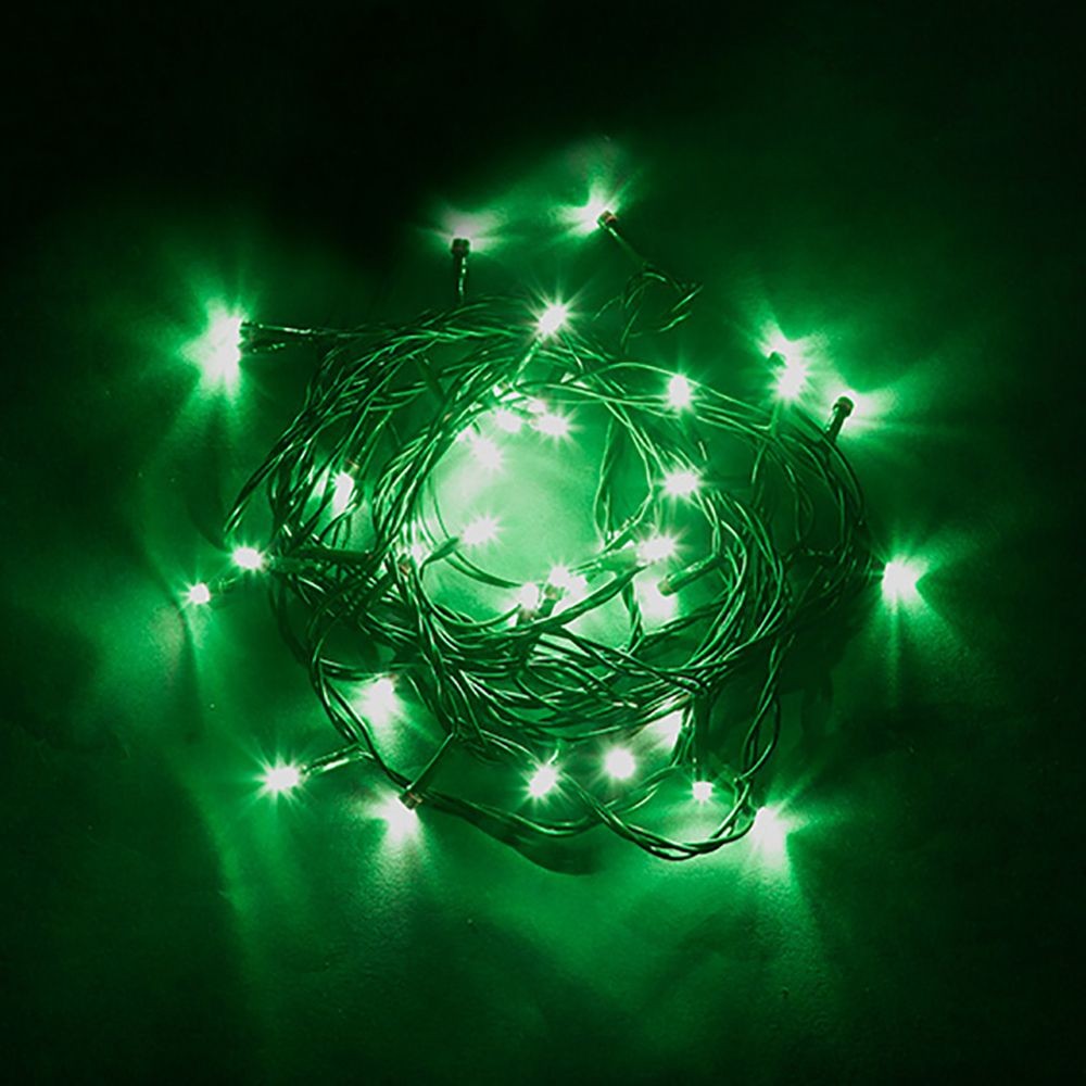 Качественная картинка Светодиодная гирлянда Feron CL04, 230V,  60 LED 6 м, зеленый, IP 20,  шнур 1.5м.