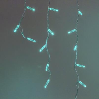 Светодиодная бахрома Laitcom с колпачком 3,1 x 0,5 м, прозрачный провод, 120 led, аква