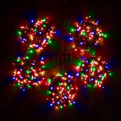 Комплект гирлянды Laitcom 100м., 5x20м, 1000 LED, IP54, 24V, черн. пр. ПВХ, разноцветный с мерцанием