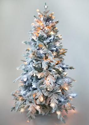 Искусственная Ель Неаполь заснеженная с вплетенной гирляндой 150 см Искусственная Ель Неаполь заснеженная с вплетенной гирляндой 150 см