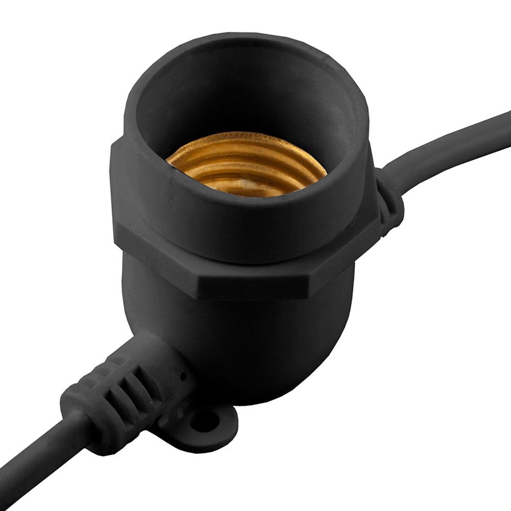 Качественная картинка Гирлянда "Белт-лайт" Feron CL50-13, 230V  20 E27 черный, шаг 50cm, IP 65, 13м (3м шнур)