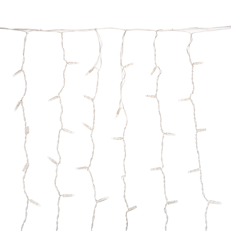 Качественная картинка Светодиодный занавес NEON-NIGHT 2x0,8м СИНИЙ, прозрачный ПВХ, IP65, постоянное свечение, 230В