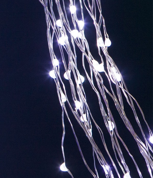 Качественная картинка Светодиодная гирлянда Laitcom "Конский хвост", 1,5м., 12V, 350 LED, IP67, проволока, белый