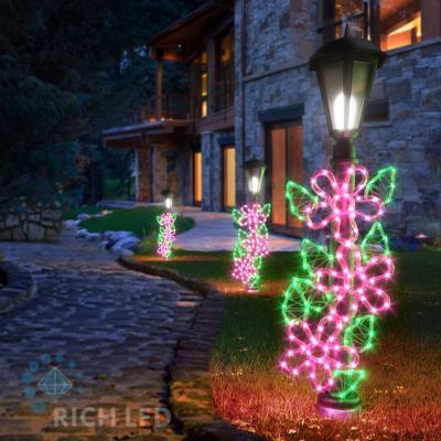 Деколье Соцветие RichLed, 60*28 см, розово-зеленое