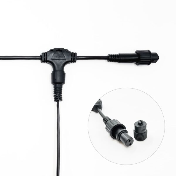 Качественная картинка Белт-Лайт UNIBELT  Laitcom 10 м, провод черный каучук, Шаг 50 см, 20 подвесных патронов, IP65