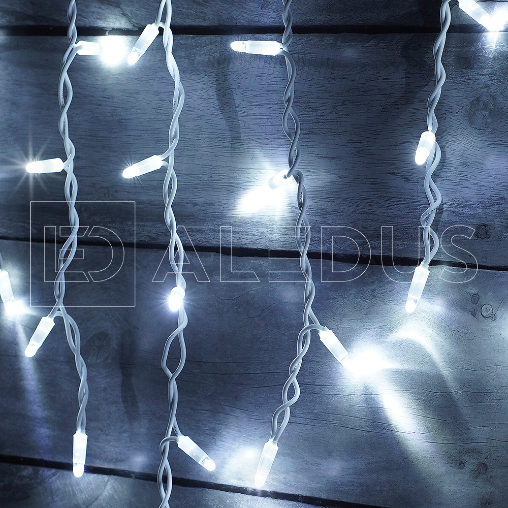 Светодиодная бахрома (Айсикл) ALEDUS 3x0.9 м, провод  каучук (резина), без мерцания