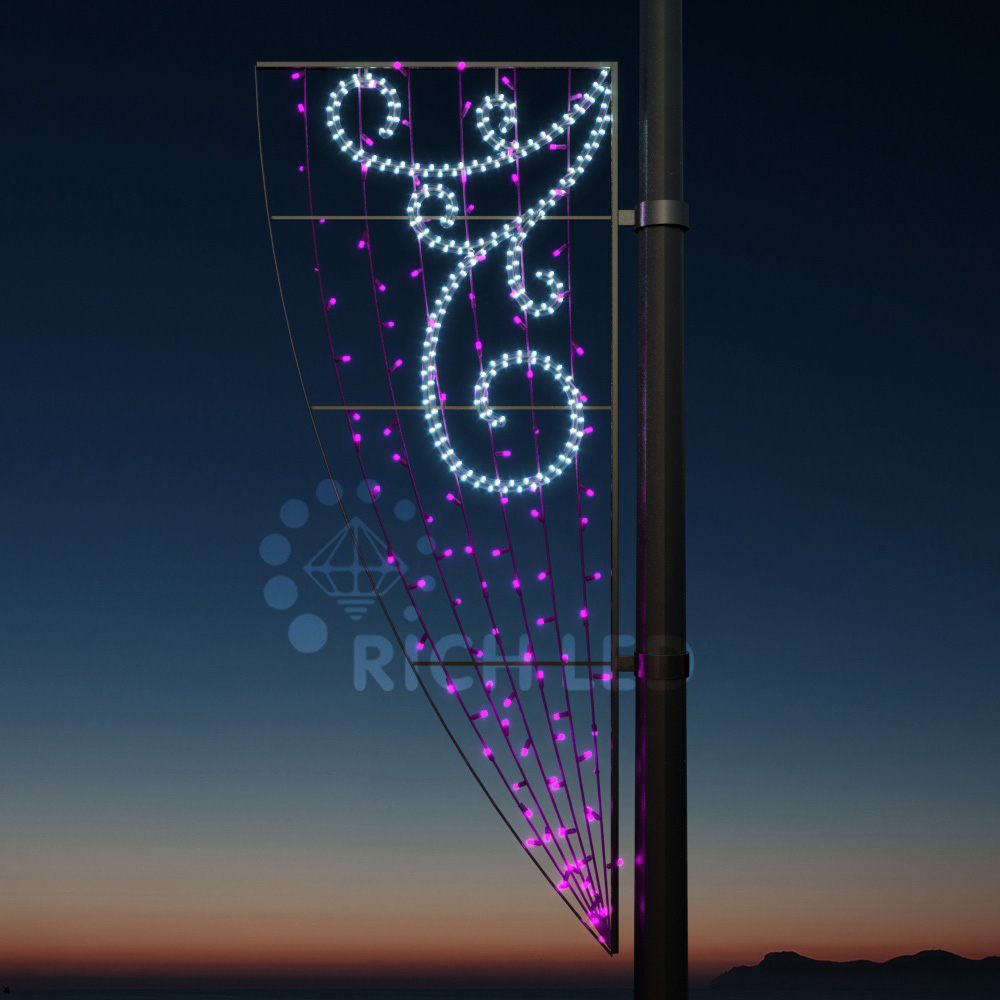 Светодиодная уличная консоль Вьюга Rich LED розовый RL-KN-111P Качественная картинка Светодиодная уличная консоль Вьюга Rich LED розовый RL-KN-111P