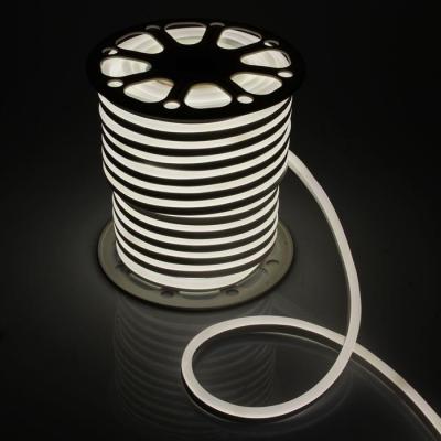 Гибкий неон Luazon Lighting 15 × 25 мм, IP67, 50 м, SMD2835, 120 LED/м, 220 В, свечение белое