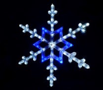 Качественная картинка Снежинка Teamprof "ПОЛИАКРИЛ ЭЛИТ", 97 см, 12В, белый-сниий