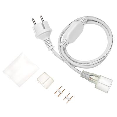 Установочный набор для одностороннего Гибкого неона 15х26мм (блок питания каучук с диодным мостом и 