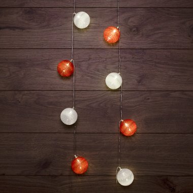Тайские фонарики Магия Neon-Night 3,5м, проз.ПВХ, IP20, 20LED, т.белый, батарейки 2*АА (нет)