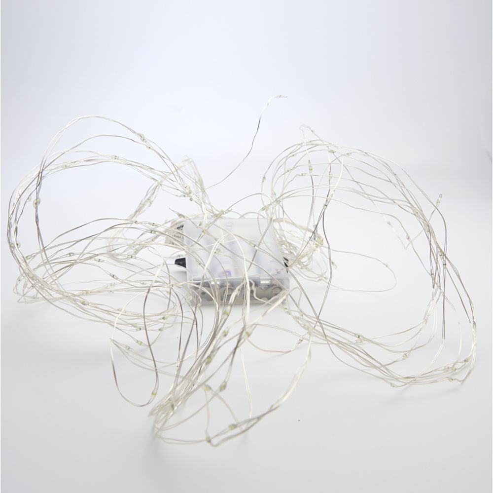 Качественная картинка Светодиодная гирлянда на елку Feron CL53, 200 LED, белый, 10 веток* 20 лампочек, 2м + 1м шнур, IP20