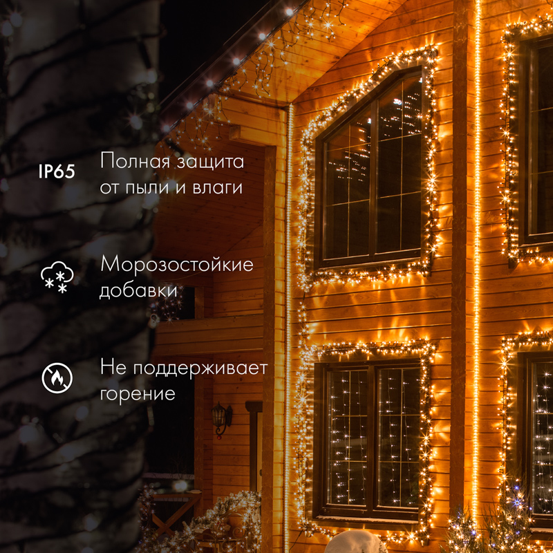 Качественная картинка Дюралайт NEON-NIGHT трехжильный 230В 13мм 24 LED/м СИНИЙ динамика Эконом