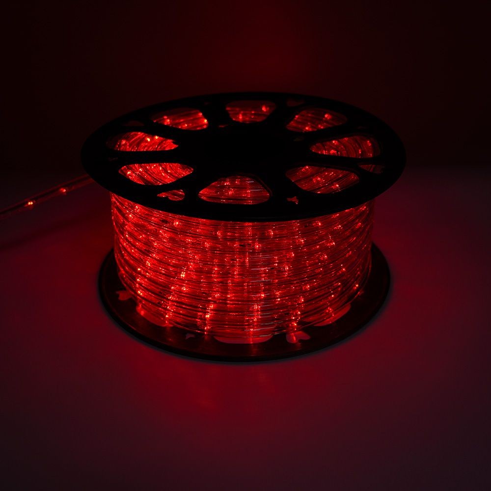 Качественная картинка Дюралайт (световая нить) со светодиодами, 2W 50м 230V 24LED/м 13мм, RGBW, LED-R2W с 2 заглушками, 2 