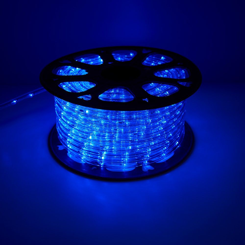 Качественная картинка Дюралайт (световая нить) со светодиодами, 2W 50м 230V 24LED/м 13мм, RGBW, LED-R2W с 2 заглушками, 2 